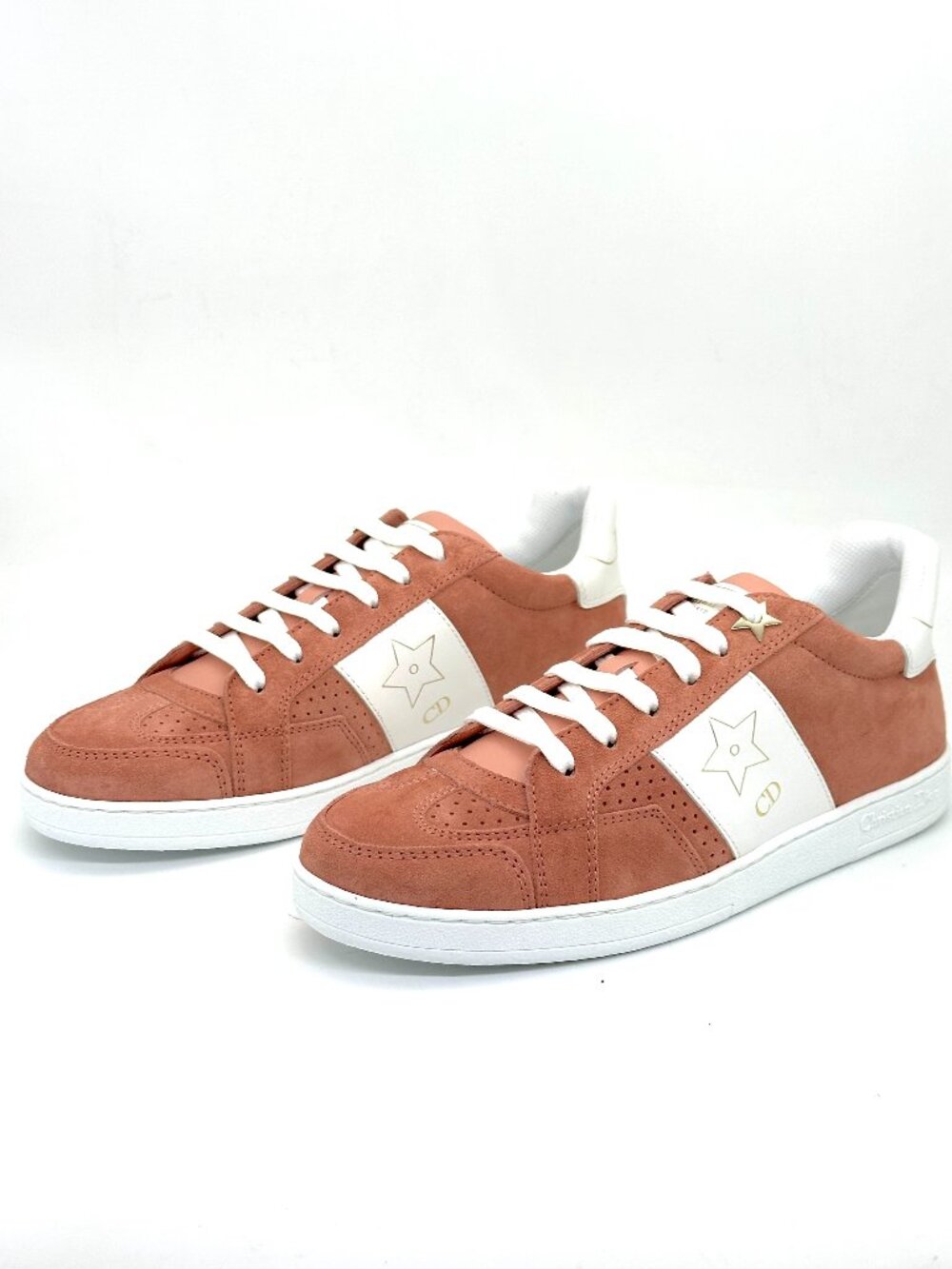 DIOR Star Ors Lace Up Low Top Suede Leather Sneakers Trainers Dusty Candy - Picture 6 of 16